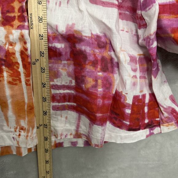 Ali Miles 100% Linen Blazer Top Women’s Size 1X Colorful Artsy Art to Wear - Picture 7 of 12